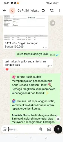 Testimonial Papan Bunga wanawali
