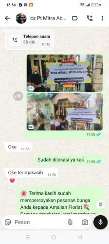 Testimonial Papan Bunga wanawali