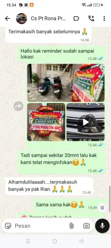 Testimonial Papan Bunga wanawali
