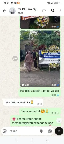 Testimonial Papan Bunga wanawali